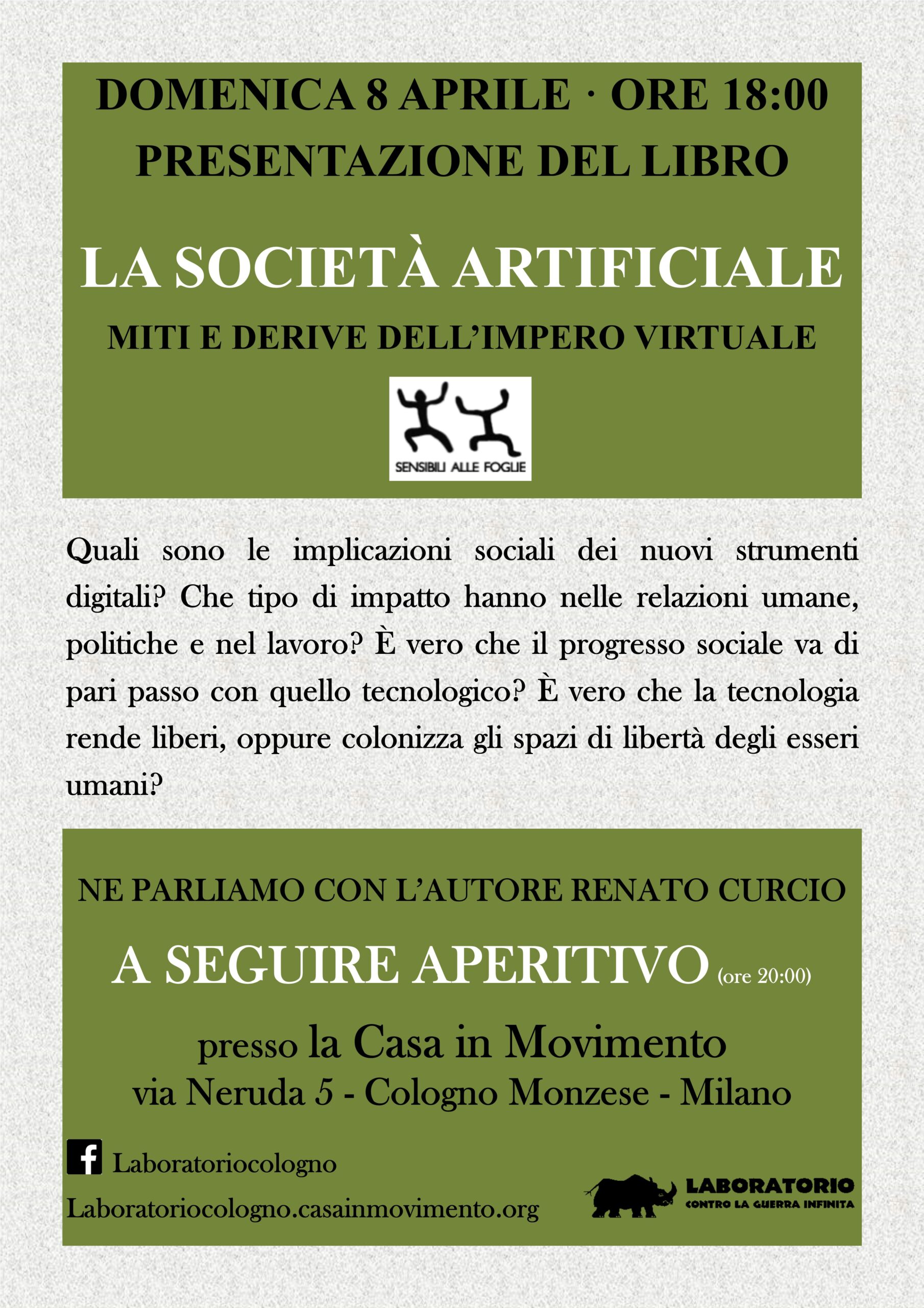 volantino presentazione società artificiale
