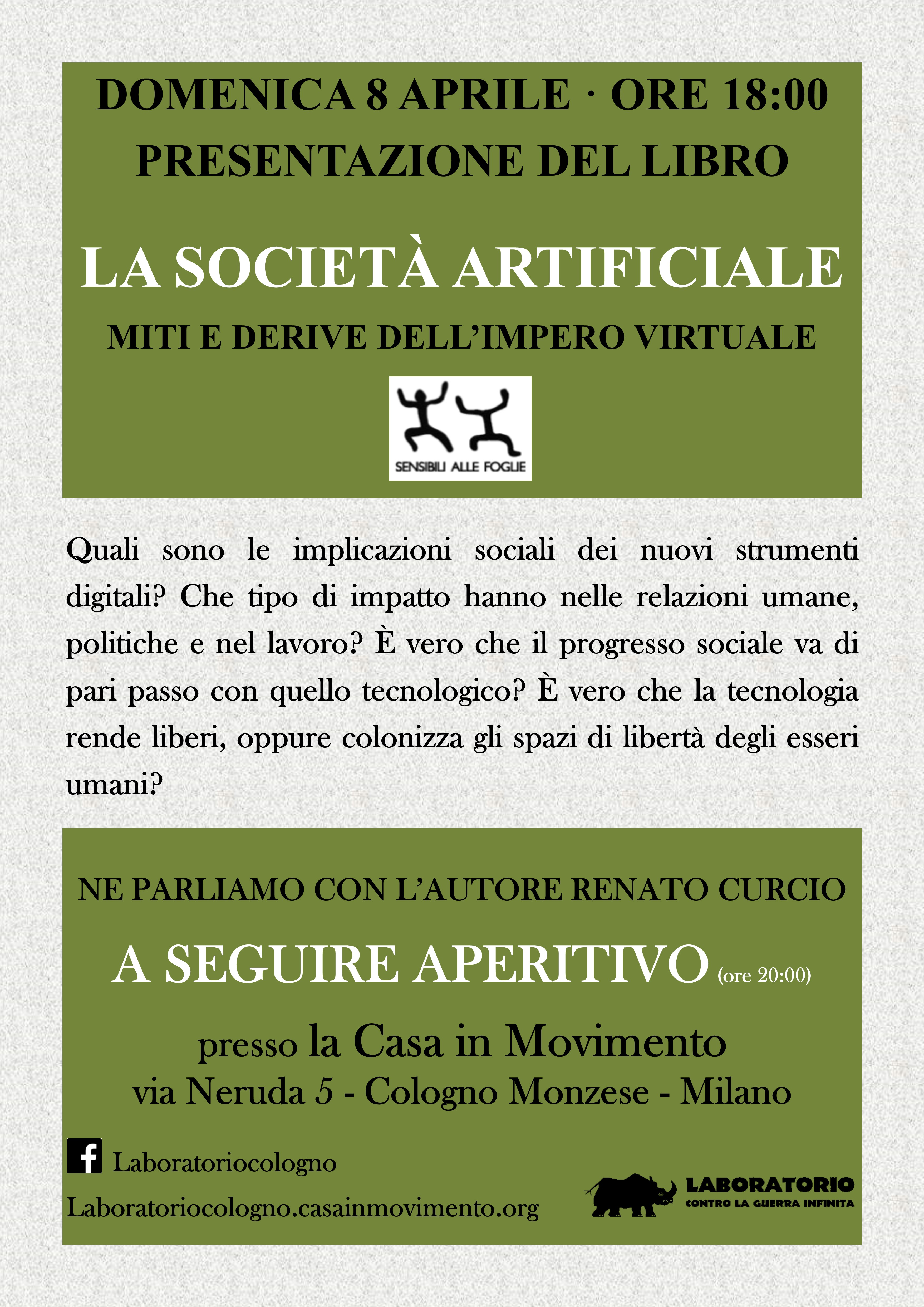 volantino presentazione società artificiale